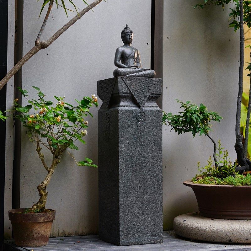 中式庭院造景花园室内外装饰铜钱造型展示石柱子仿古底座落地摆件,家居饰品,户外/庭院摆件,淘宝优惠券,粉丝福利购,淘宝优惠卷