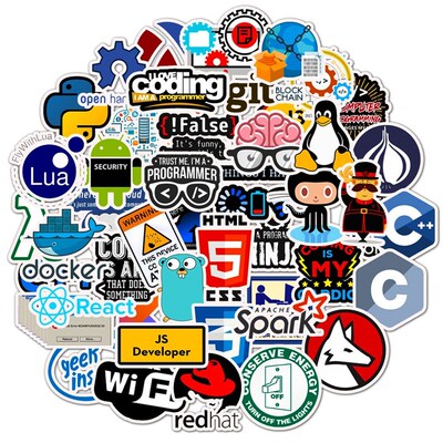 10/30/50pcs Programmer Internet Java ers Geek Php Docker Htm