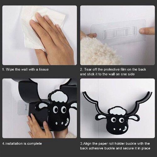 Wall Mounted Paper Storage & Organizer Sheep Funny Animal