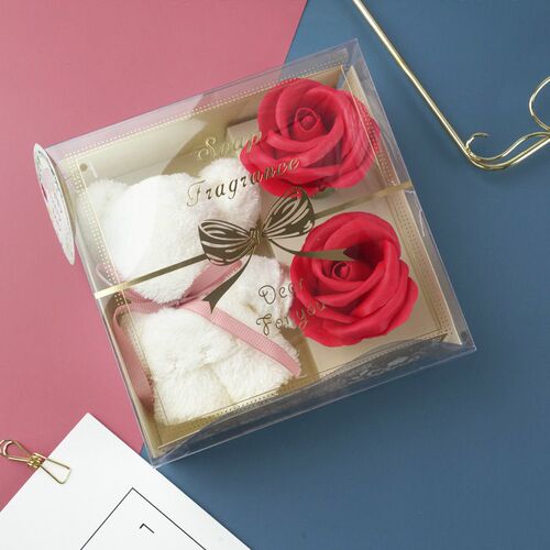 Festival Gift Towel Bear Gift Box Teachers Day Gift Soap Fl