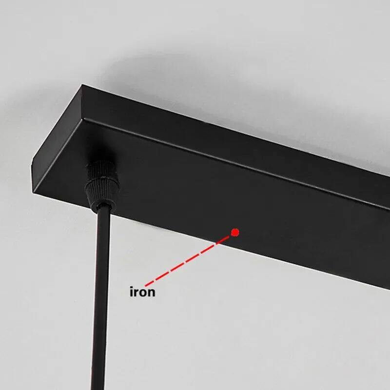 Nordic Modern Minimalist Restaurant Pendant Lights Iron Glas - 实物图