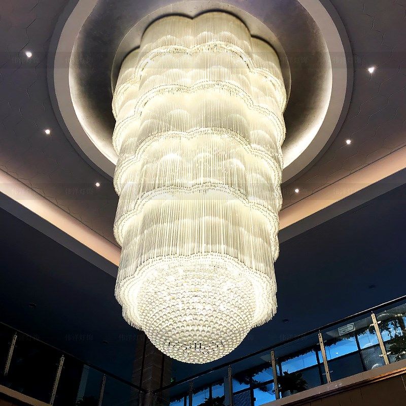 酒店大堂吊灯别墅办公楼写字楼商场宾馆大厅水晶灯具定制售楼部,家装灯饰光源,酒店/宴会厅/餐饮吊灯,淘宝优惠券,粉丝福利购,淘宝优惠卷