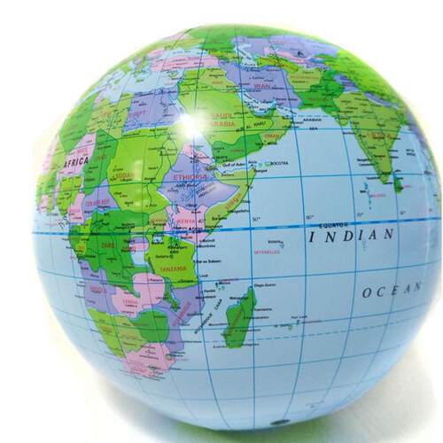 30cm Inflatable Globe World Earth Ocean Map Ball Educational