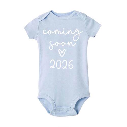 Coming Soon 2026 Baby Announcement Clothes born Baby Bodysui