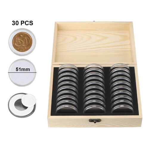 Coins Storage Box 20/30/50/100PCS Adjustable Antioxidative W