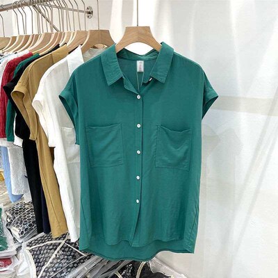 European Station Short-sleeved Shirt Womens Summer Thin Des