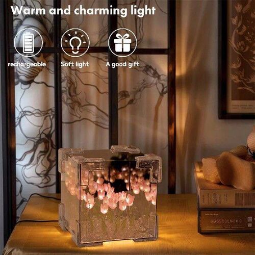 Artificial Tulip Night Light Bedside Lamp Table Lamp