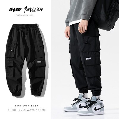 Streetwear Black Mens Harem Joggers Pants Men Cargo Pants 20