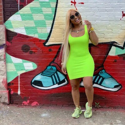 Summer Sleeveless Spaghetti Strap Mini Solid Dress Women