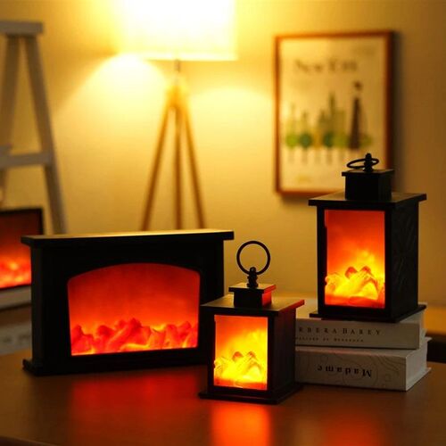 LED Decorative Fireplace Christmas Decoration Night Light Pa