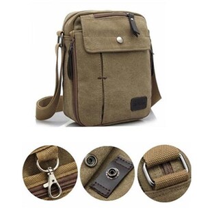 Mens Vintage  Rucksack Crossbody Bag Zipper Shoulder Messen