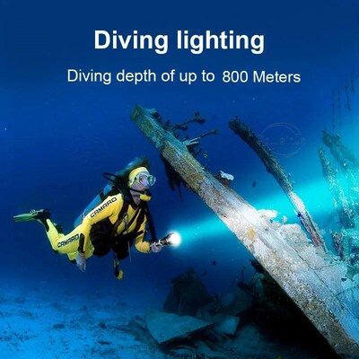 High Power LED Diving Flashlights IPX8 Waterproof Dive Torch