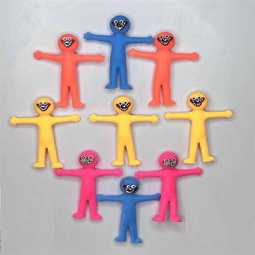 12Pcs Smile Expression TPR Soft Rubber Villain Anti-sress To