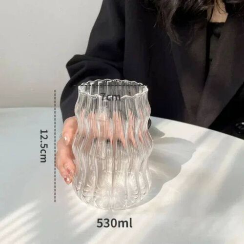Lazzy House Glass Coffee Mugs Milk Cup Glass Heat Resistant