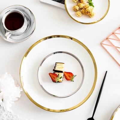 Marble Dinner Plate Set Ceramic Kitchen Plate Tableware Set1