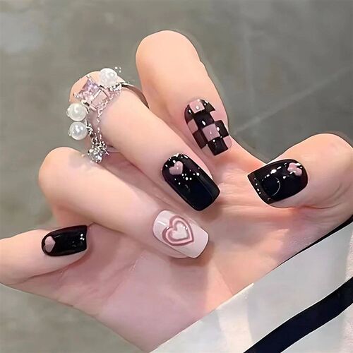 24Pcs Cute Nail Art Full ver Artificial Fake Nails Wearing R