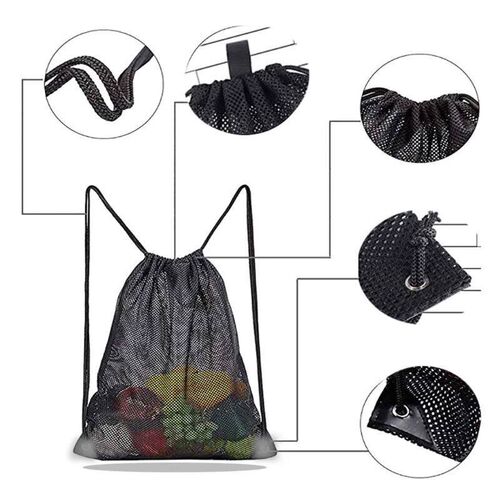 Mesh Drawstring Bag Swim Bag Mesh Swimming Bag Foldable Wash