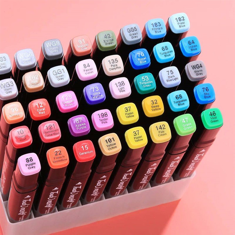 30/40/60/80 Colors Alcohol Felt Markers Pens Dual Tip Perman图片