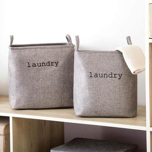basket laundry storage bag脏衣篮衣服篓放洗衣收纳筐杂物布艺桶