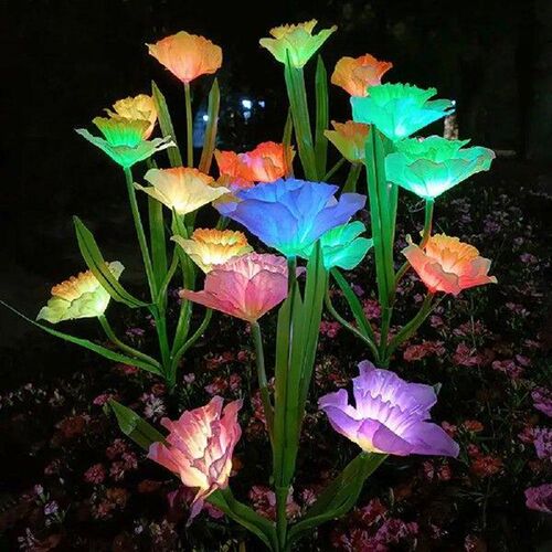 1/2Pcs Outdoor Garden Lamp 4 Heads Design Auto On/Off
