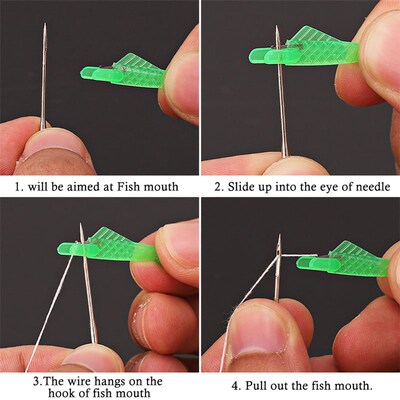 Sewing Machine Mini Needle Threader with Hook Needle Inserti