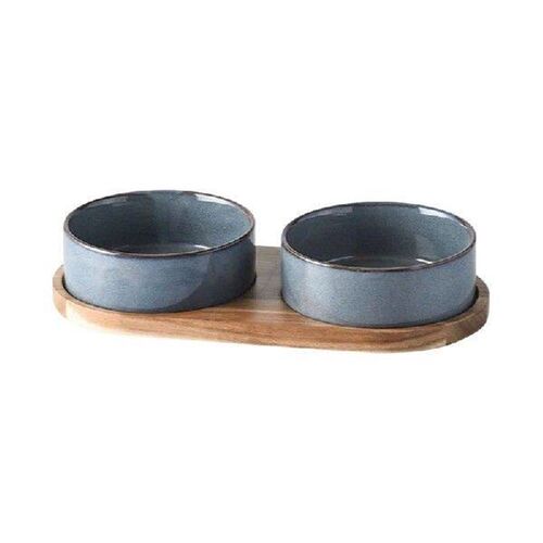 Ceramic Pet Bowl With Neck Protective Collar Anti-Collision