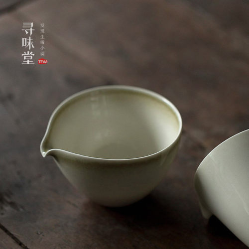 草木灰复古公道杯仿古青灰釉色茶海分茶杯匀杯陶瓷家用功夫茶具