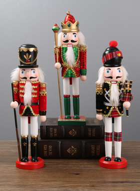 胡桃夹子士兵儿童房卧室木偶电视柜酒柜装饰品复古咖啡厅橱窗摆件