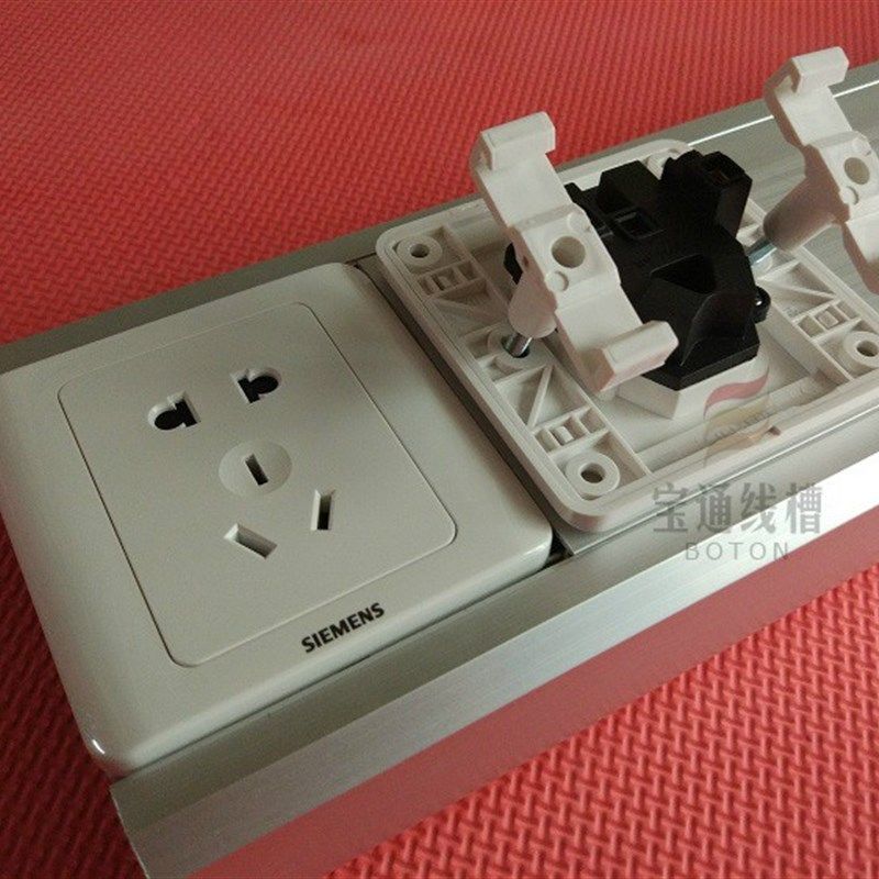 特厚 铝合金120*50多功能开关插座面板线槽 铝合金桥架1.5MM厚度