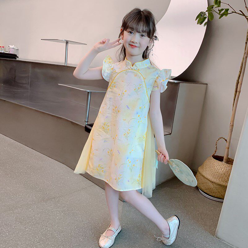 女童连衣裙2024新款夏季儿童汉服夏款洋气国风公主裙女孩夏天裙子