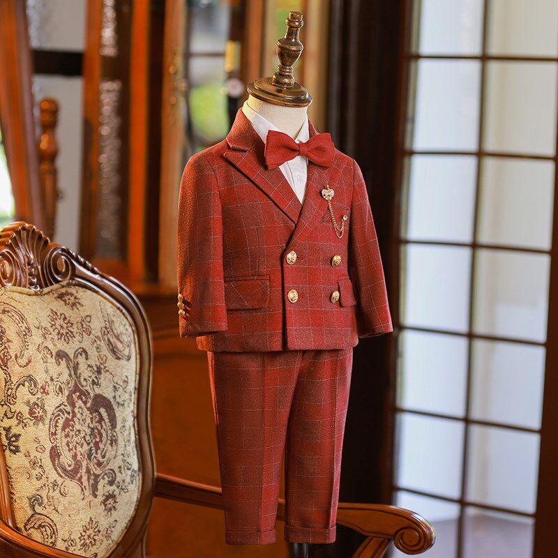 周岁礼服男宝宝春季2024新款儿童西装套装男童花童生日西服洋气春