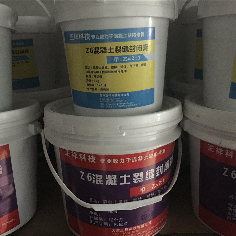 双组份环氧型Z6混凝土裂缝封闭膏(开槽嵌填/表面封闭)9公斤/组