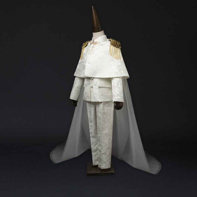 男童走秀拖尾礼服儿童中国风T台走秀表演礼服白色男童礼服走秀租,童装/婴儿装/亲子装,儿童礼服,淘宝优惠券,粉丝福利购,淘宝优惠卷