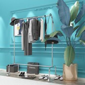 服装 店专用展示架 架挂衣架不锈钢拉丝银龙门架简约落地架服装