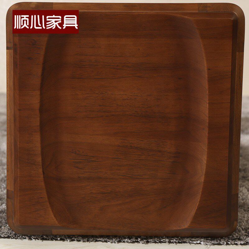 顺心家具胡桃楸木全实木花盆架落地式木质花架双层置物花几家具