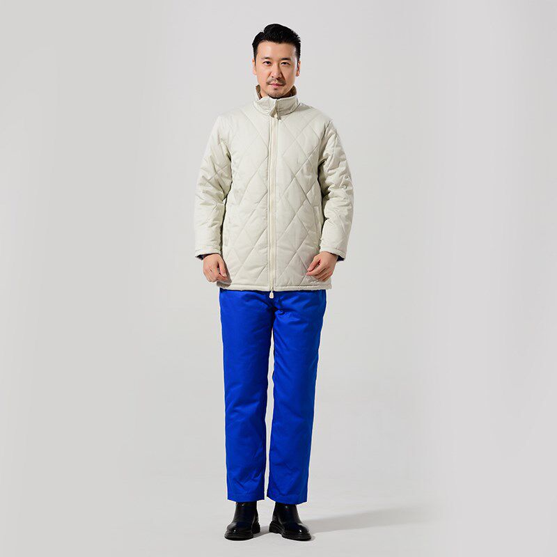 中石油站防静电工作服石化新款蓝色棉服大衣冬装加厚保暖上班车间