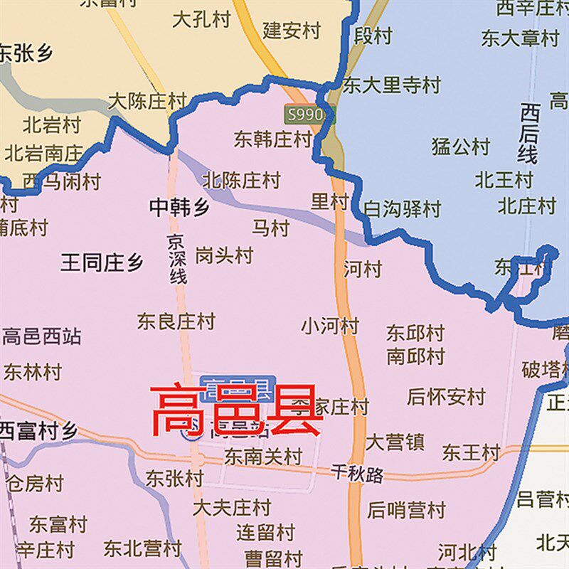 2021新款石家庄地图贴图办公室挂图高清防水墙壁贴超大装饰画定制