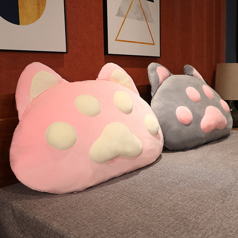 卡通网红猫爪床头靠垫榻榻米软包可爱少女床上靠枕大靠背可拆洗,居家布艺,床头靠垫,淘宝优惠券,粉丝福利购,淘宝优惠卷
