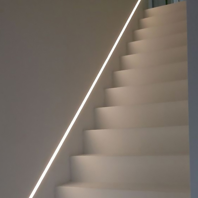 网红楼梯智能感应跑马追光流水线性形灯扶手流动LED灯带光铝卡槽