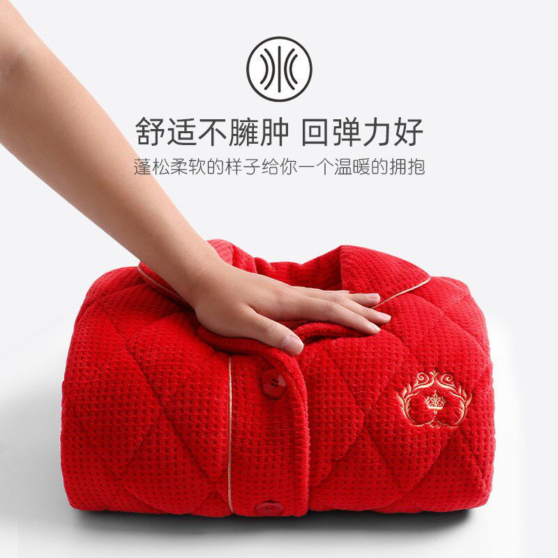 睡衣女冬天加厚夹棉法兰绒加绒珊瑚绒保暖秋冬款冬季大红色本命年