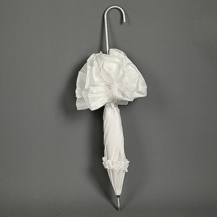 浮羽洋伞欧式复古伞摄影拍照拱形公主伞直杆宫廷风蕾丝长柄弯柄伞