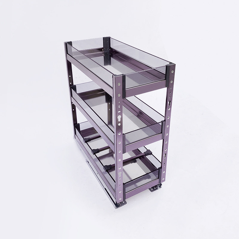 飞鸥厨房橱柜拉篮窄柜玻璃调味篮多层迷你调料储物收纳置物架底轨,厨房/烹饪用具,厨房置物架/置物柜/角架,淘宝优惠券,粉丝福利购,淘宝优惠卷