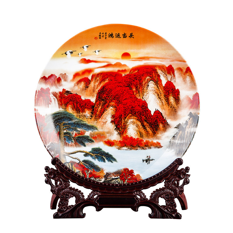 景德镇陶瓷新中式三件套花瓶摆件客厅桌面电视柜办公室玄关装饰品