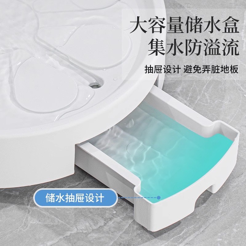 花盆托盘带轮塑料加厚高级感家用高档圆形盆栽移动沥水底座托盘图片