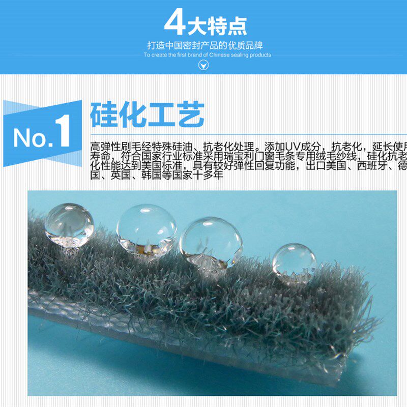 铝合金门窗密封条纱窗防蚊卡槽毛条老式塑钢窗户毛边缝隙条防漏风