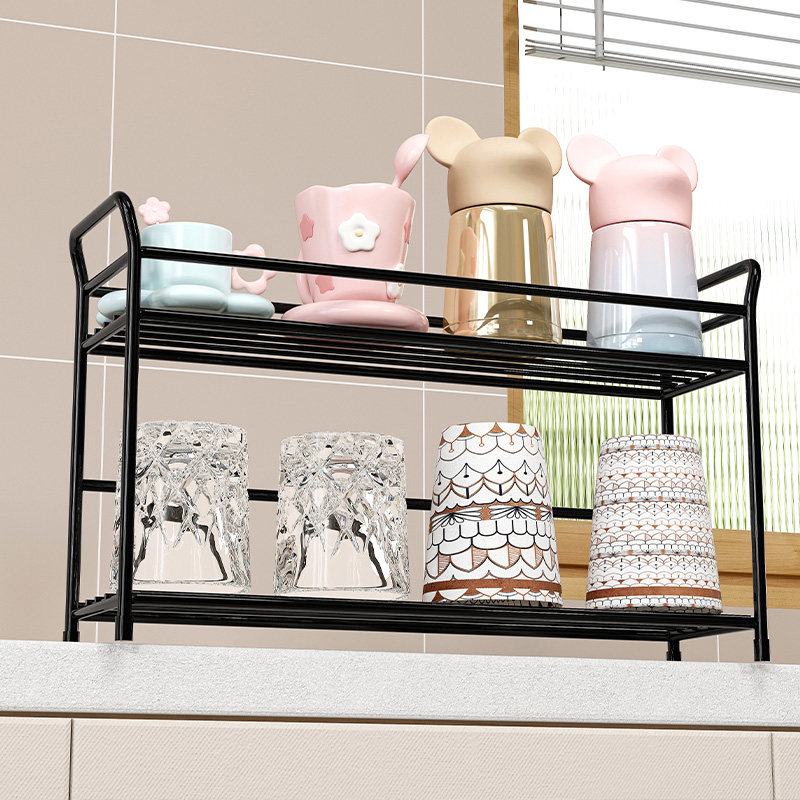 桌面双层杯子架子收纳水杯茶具置物架咖啡杯杯架置物架沥水放置架,家庭/个人清洁工具,杯架,淘宝优惠券,粉丝福利购,淘宝优惠卷