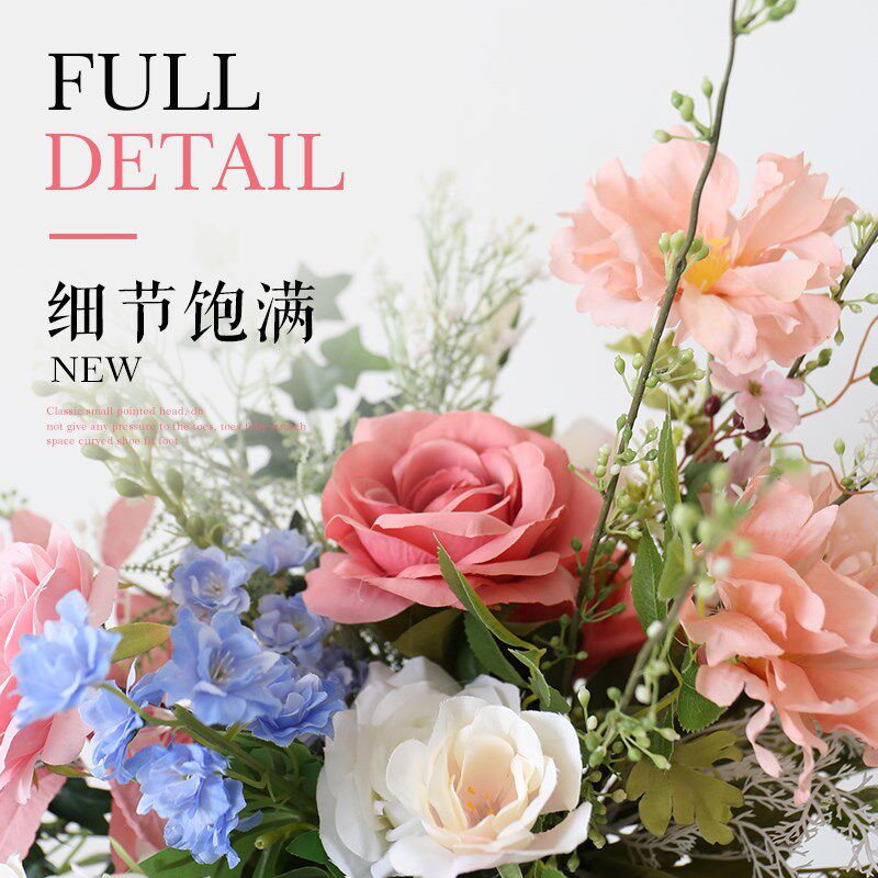 婚庆活动花艺装饰迎宾拍照区花卉宴会甜品台桌花路引花排花球花堆