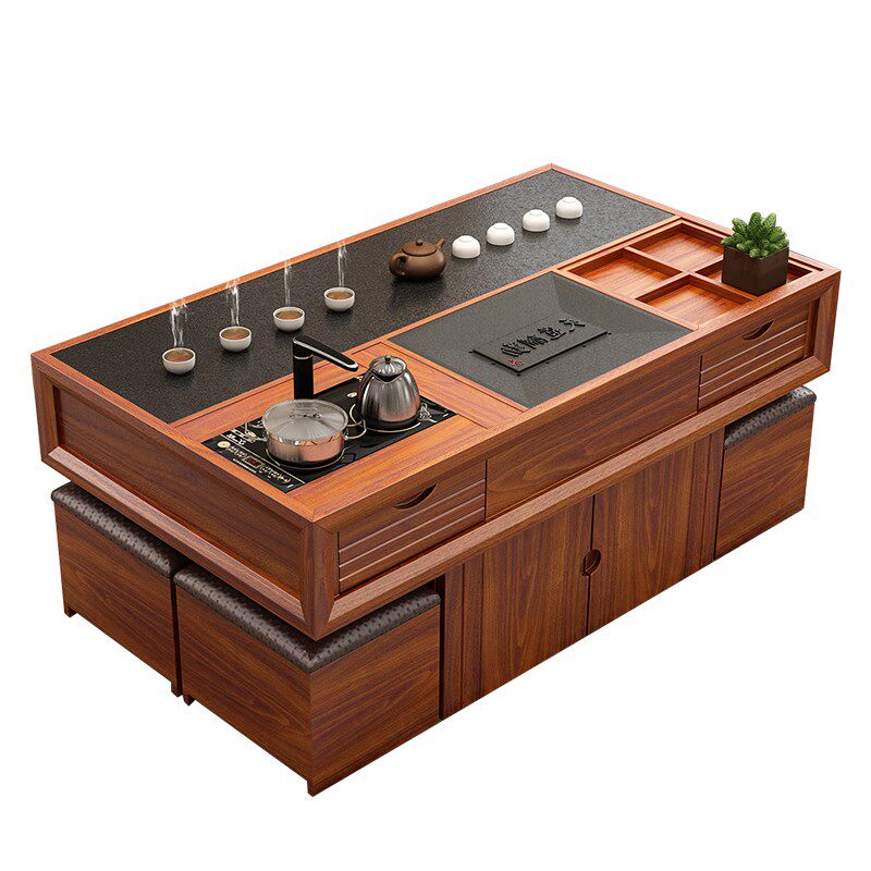火烧石客厅功夫茶几家用茶具套装茶桌椅组合办公室实木小户型茶台,住宅家具,茶几,淘宝优惠券,粉丝福利购,淘宝优惠卷