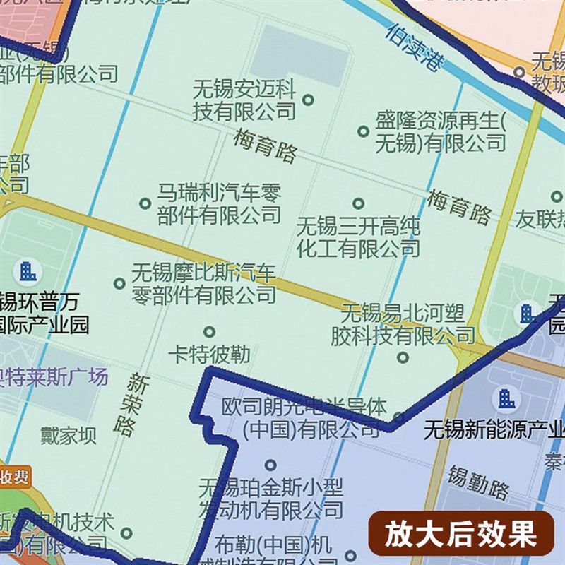 2025新款无锡新吴区地图贴图办公室挂图高清壁贴超大装饰画定制