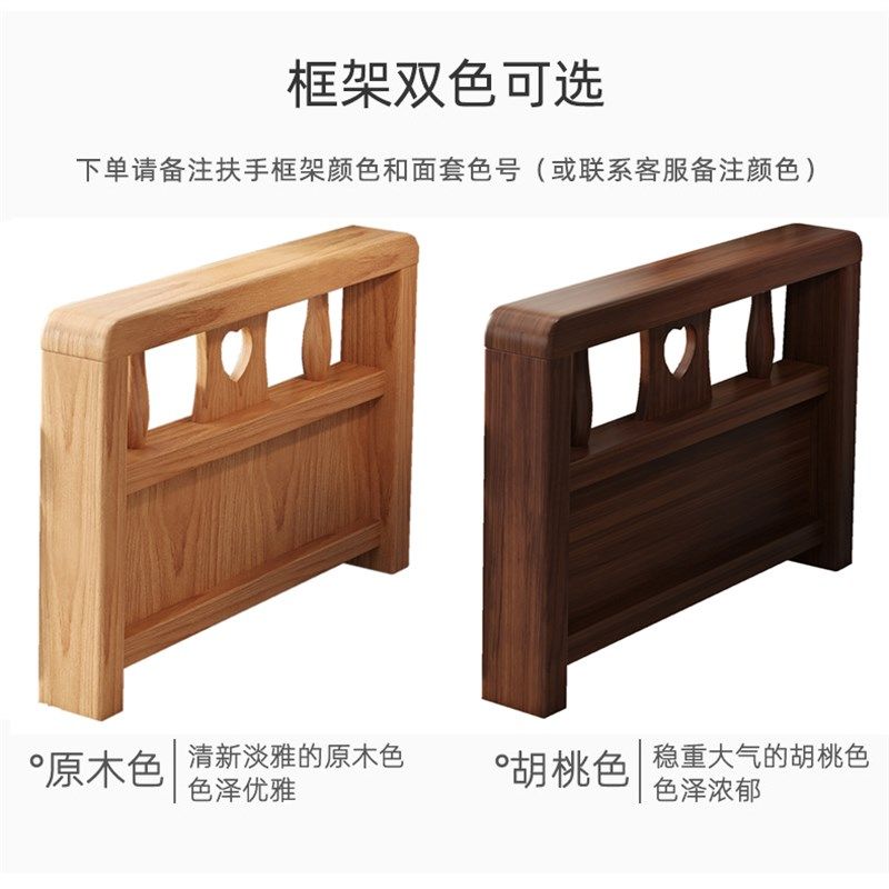 实木沙发牀新中式橡木布艺两用可伸缩小户型客厅多功能双人沙发牀